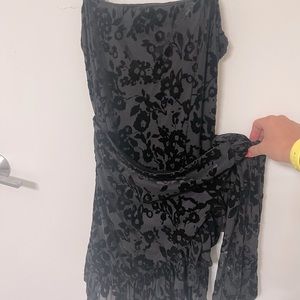 Free People crushed velvet faux wrap dress